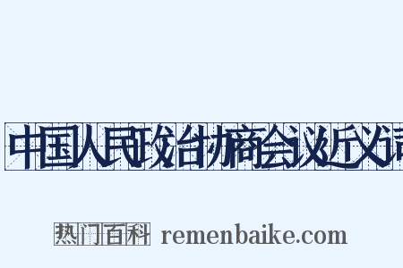 中国人民政治协商会议近义词是什么意思的图片